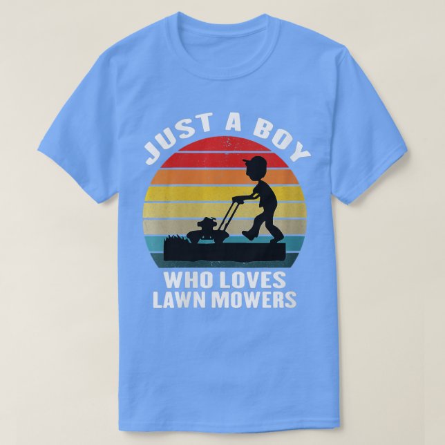 Rasenmäher für Jungen Kindermäher T-Shirt (Design vorne)