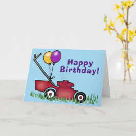 Rasenmäher Geburtstag Karte