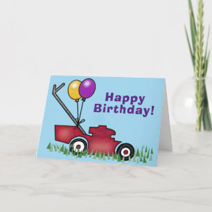 Rasenmäher-Geburtstag Karte