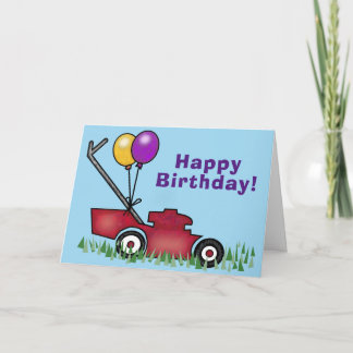 Rasenmäher-Geburtstag Karte