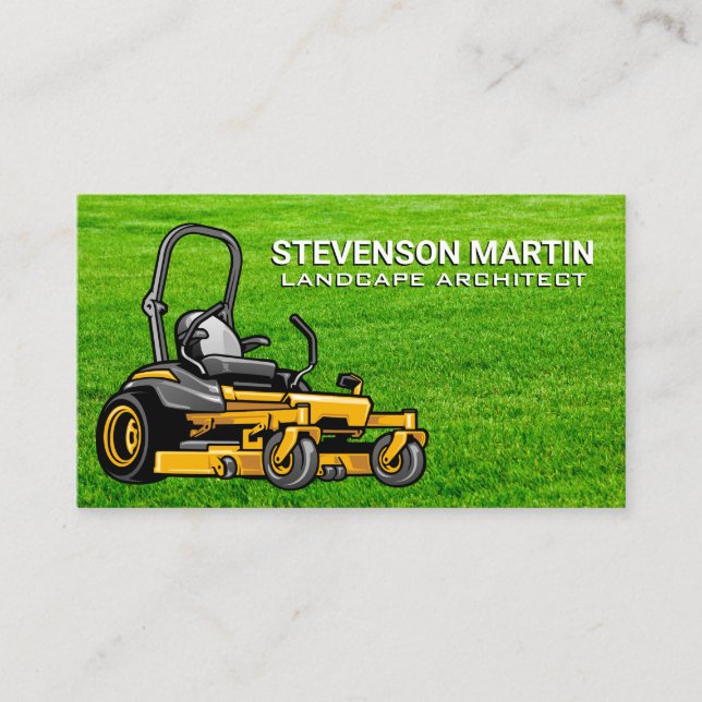 Rasenmäher | Grass Business Card Visitenkarte (Vorderseite)