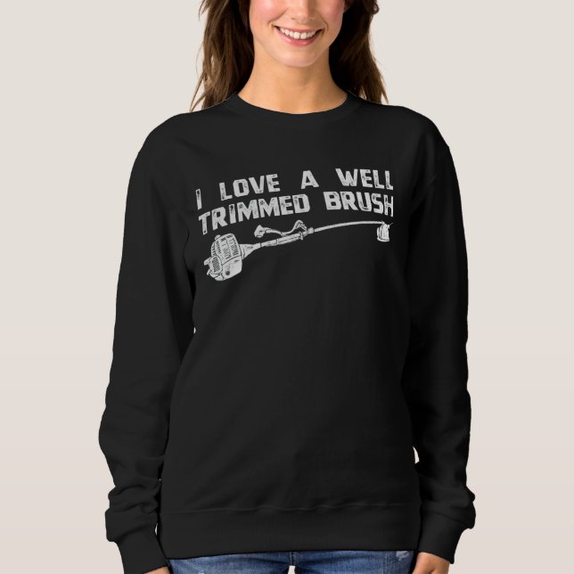 Rasenmäher, gut getrimmt sweatshirt (Vorderseite)