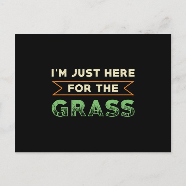 Rasenmäher, ich bin nur hier für die Rasenmäher Postkarte (Vorderseite)