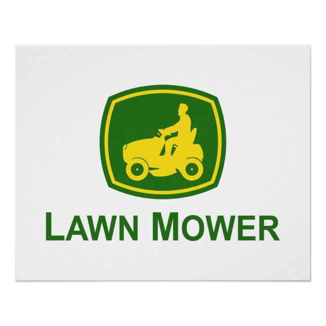 Rasenmäher John Deere Poster (Vorderseite)