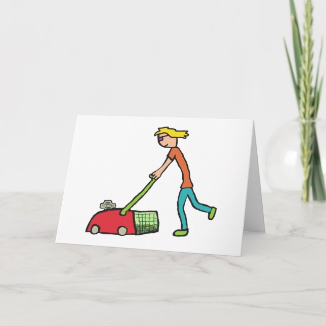 Rasenmäher Karte (Vorderseite)