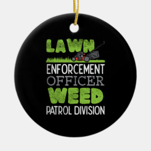 Rasenmäher Keramik Ornament