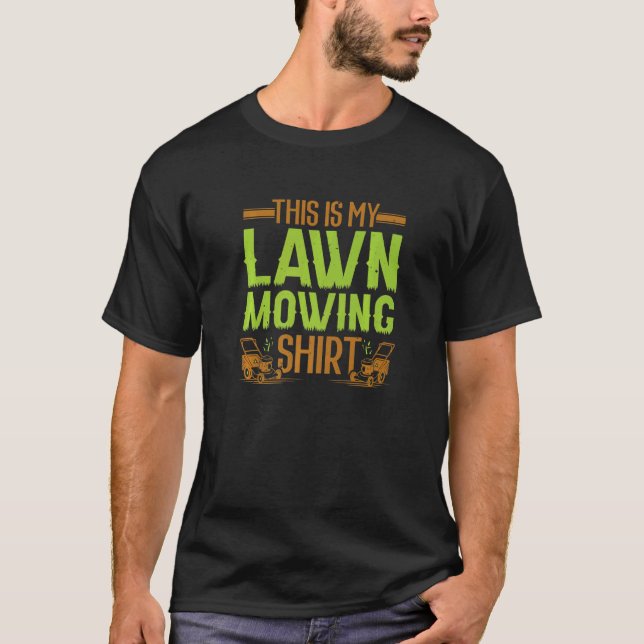 Rasenmäher Landscaper Grass Cutting Gar T-Shirt (Vorderseite)