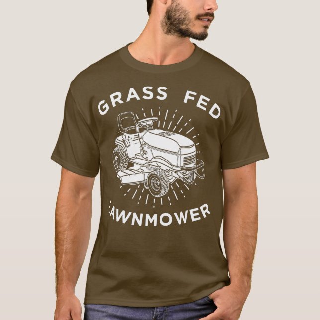 Rasenmäher Landscaping Mower, Fun Grass T-Shirt (Vorderseite)