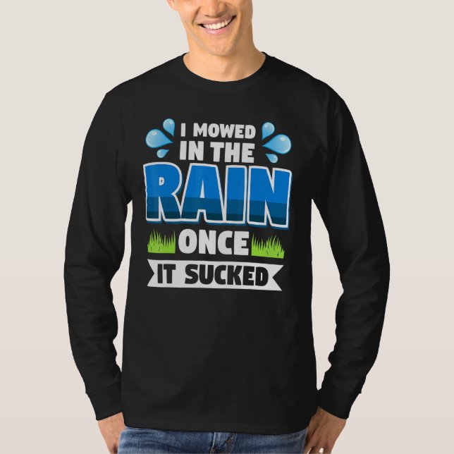 Rasenmäher Landschaftsflucht T-Shirt (Vorderseite)