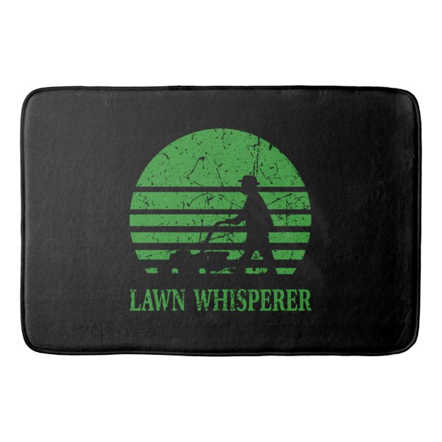 Rasenmäher Lawn Whisperer Gardener Geschenk Badematte (Vorderseite)