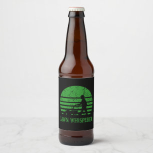 Rasenmäher Lawn Whisperer Gardener Geschenk Bierflaschenetikett