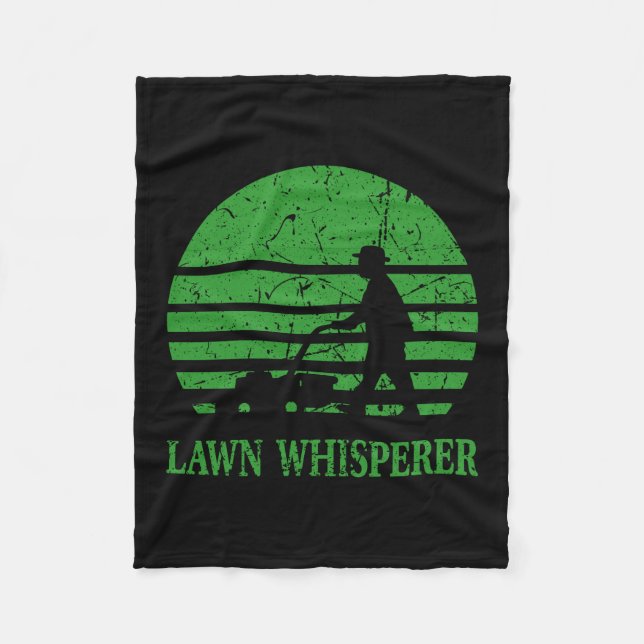 Rasenmäher Lawn Whisperer Gardener Geschenk Fleecedecke (Vorderseite)