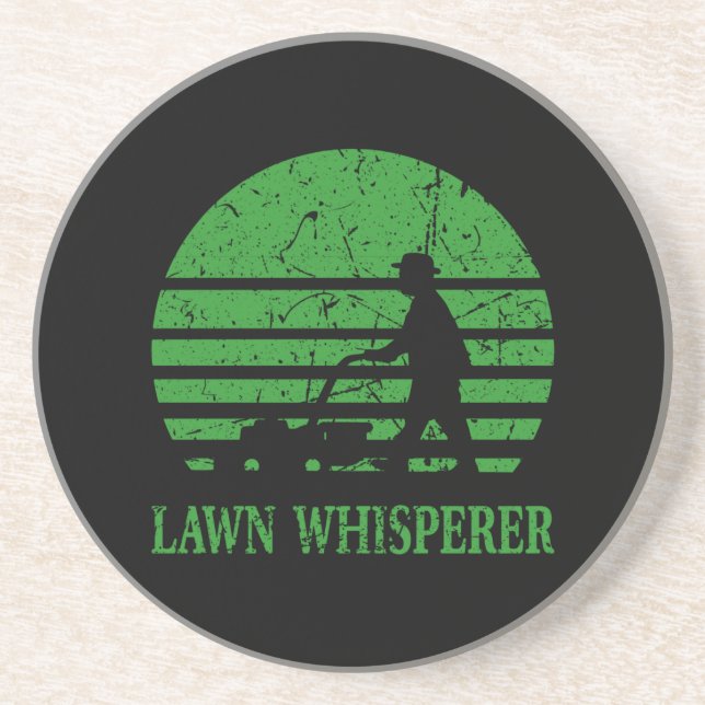 Rasenmäher Lawn Whisperer Gardener Geschenk Getränkeuntersetzer (Vorne)