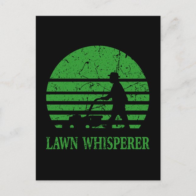 Rasenmäher Lawn Whisperer Gardener Geschenk Postkarte (Vorderseite)