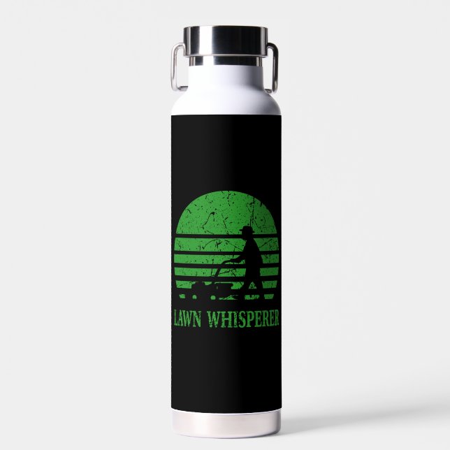 Rasenmäher Lawn Whisperer Gardener Geschenk Trinkflasche (Vorne)
