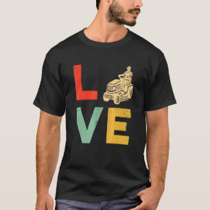 Rasenmäher Liebe Gartenanlage Vintage Rasenfläche T-Shirt