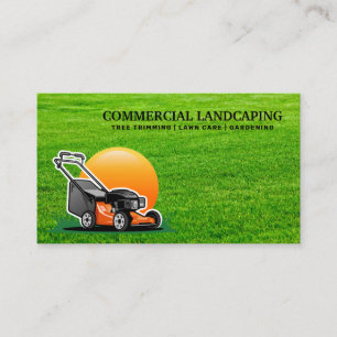 Rasenmäher-Logo Grass Business Card reduzieren Visitenkarte