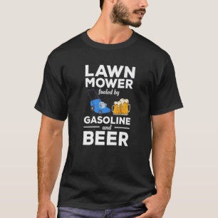 Rasenmäher mit Benzin und Bier-Mähmaschine T-Shirt