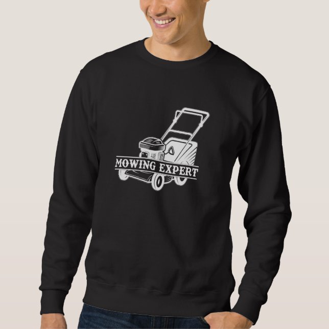 Rasenmäher mit Rasenmäher Sweatshirt (Vorderseite)