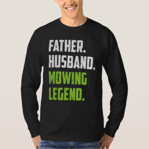 Rasenmäher mit Vatermäher Landscaping T-Shirt