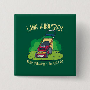 Rasenmäher mit Whisperer-Rasenmäher Gartengarten Button