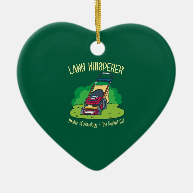 Rasenmäher mit Whisperer-Rasenmäher Gartengarten Keramik Ornament (Vorne)