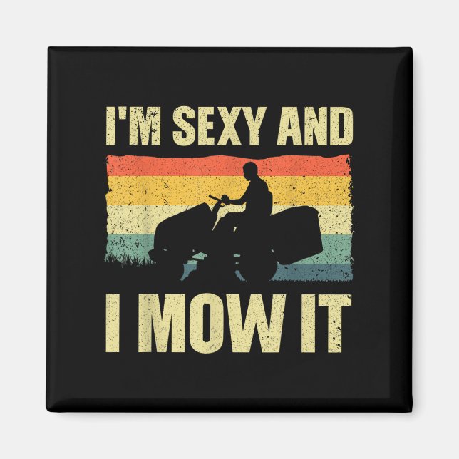 Rasenmäher Neuheit für Männer Frauen Kinder Landsc Magnet (Vorne)