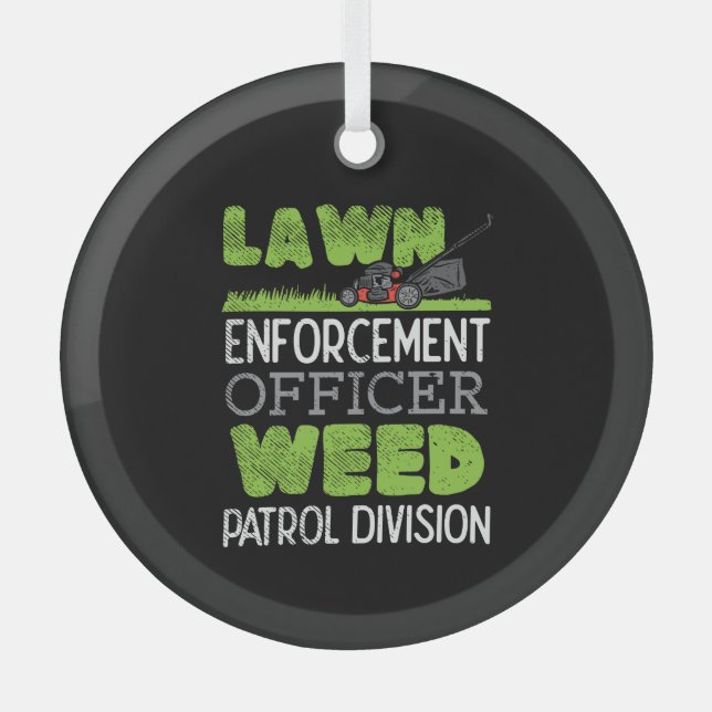 Rasenmäher Ornament Aus Glas (Vorderseite)