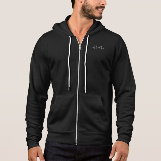 Rasenmäher Pflegeherz Hoodie (Vorderseite)