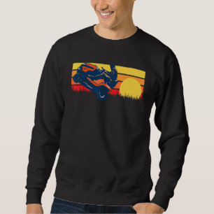 Rasenmäher Rad Vintag 80er Sunset Sweatshirt