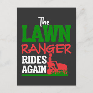 Rasenmäher Ranger Grass Tractor Mowing Caretaker Postkarte