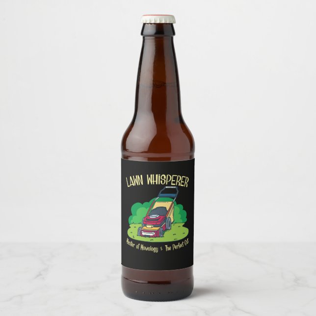 Rasenmäher - Rasenflüster Bierflaschenetikett (Vorderseite)