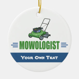 Rasenmäher, Rasenmäher, Landschaftspflege Keramik Ornament