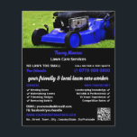 Rasenmäher, Rasenpflege im blauen Garten Flyer<br><div class="desc">Blue Garden Rasenmäher,  Lawn Care Services Advertising Flyer durch den Business Card Store.</div>