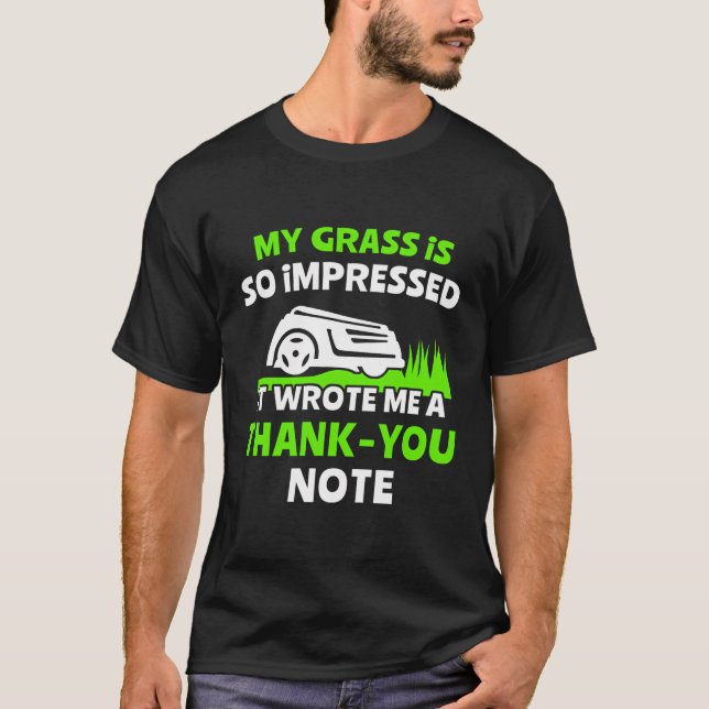 Rasenmäher Roboter Roboter T-Shirt (Vorderseite)