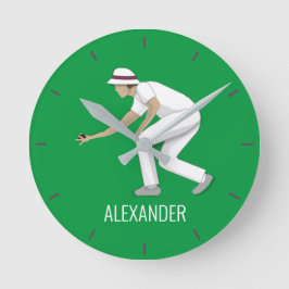 Rasenmäher Runde Wanduhr