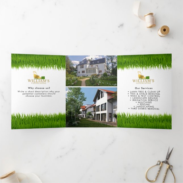 Rasenmäher schneiden Gold Rasen 3 Broschüre (Innenseite)