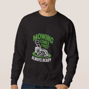 Rasenmäher Sonnenlandschaft Vorrang Gras schneiden Sweatshirt