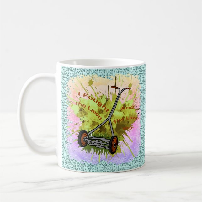 Rasenmäher-Vater-Tasse Kaffeetasse (Links)