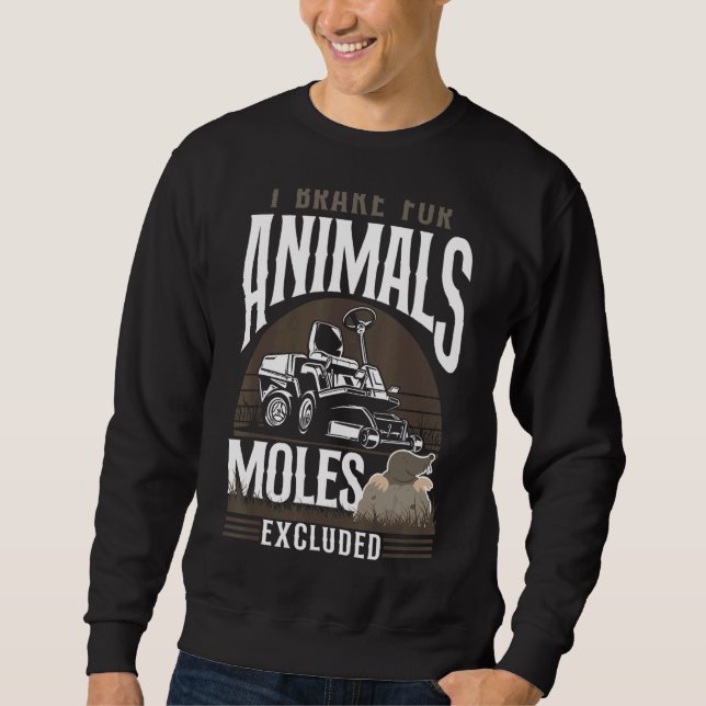 Rasenmäher Vater Vater Landscaper Mole Tract Sweatshirt (Vorderseite)