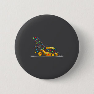 Rasenmäher Weihnachtsgrafik Licht Liebhaber Mähen  Button