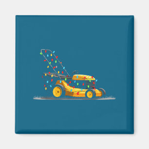 Rasenmäher Weihnachtsgrafik Lichter Liebhaber Mähe Magnet