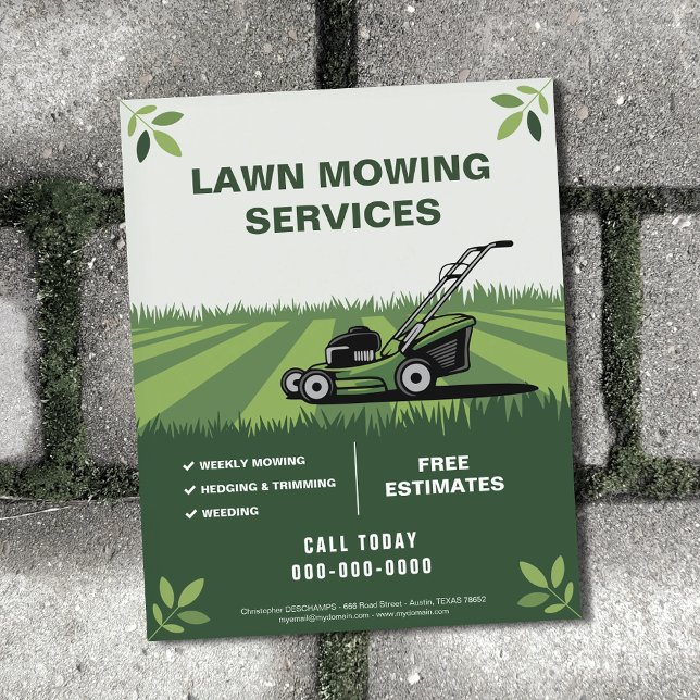 Rasenmähservices Flyer (Lawn Mowing Services Flyer)