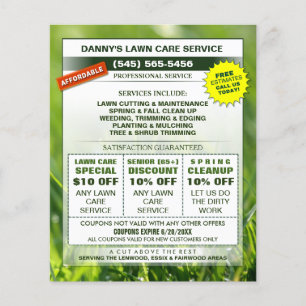 Rasenpflege 4.5 x 5.6 Flyer - Business Coupons