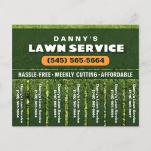 Rasenpflege 5,6 x 4,5 Abreißen des Business-Flyers Flyer