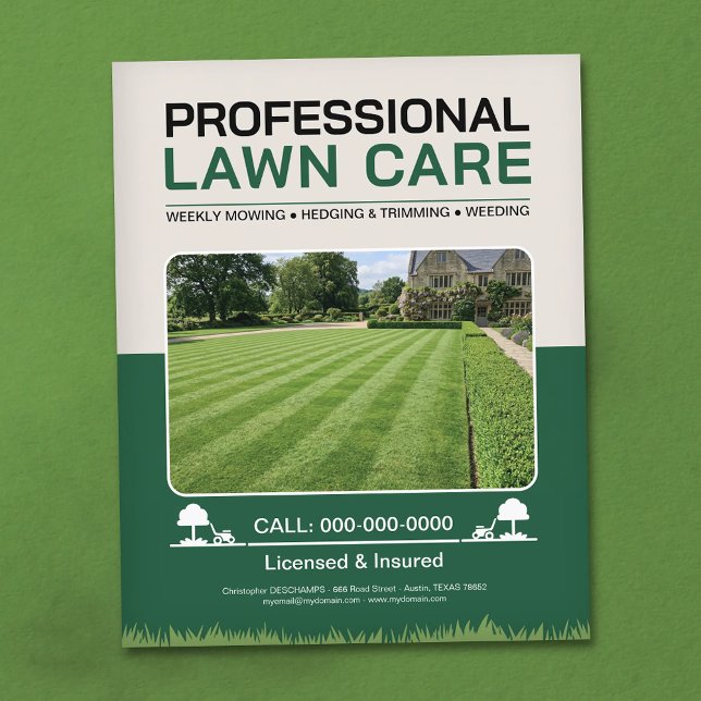 Rasenpflege-Dienstleistungen Flyer (Lawn Care Services Flyer)