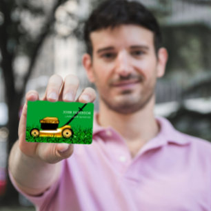 Rasenpflege Grasschneiden grüne Dienstleistungen Visitenkarte