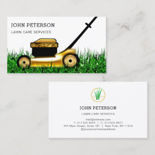 Rasenpflege Grasschneiden Visitenkarte