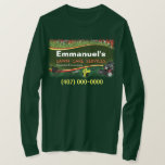 Rasenpflege Grasschnitt Langschläfer Shirt<br><div class="desc">Brand deine Rasenpflege Landschaftsgestaltung Grasschneiden mit diesen grünen langen Ärmeln Shirts. Passen Sie Ihre Daten an,  indem Sie bei Bedarf Ihre eigenen Informationen hinzufügen. Die Artwork auf diesem Shirt sind Rasenmäher,  Gartenrake,  Laubblume und Heckenschneider.</div>