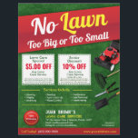 Rasenpflege: Grasschnitt-Vorlage Flyer<br><div class="desc">Promote your lawn care landscaping grass cutting services business by customizing this this full page (8.5" x 11") flyer template design. Add your logo for more effective branding. Customize the coupon offers on flyer to attraktive Kunden. Great for mailing out .</div>